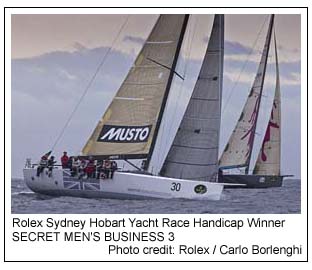 Rolex Sydney Hobart Yacht Race Handicap Winner- SECRET MENS BUSINESS 3, Photo credit: Rolex / Carlo Borlenghi